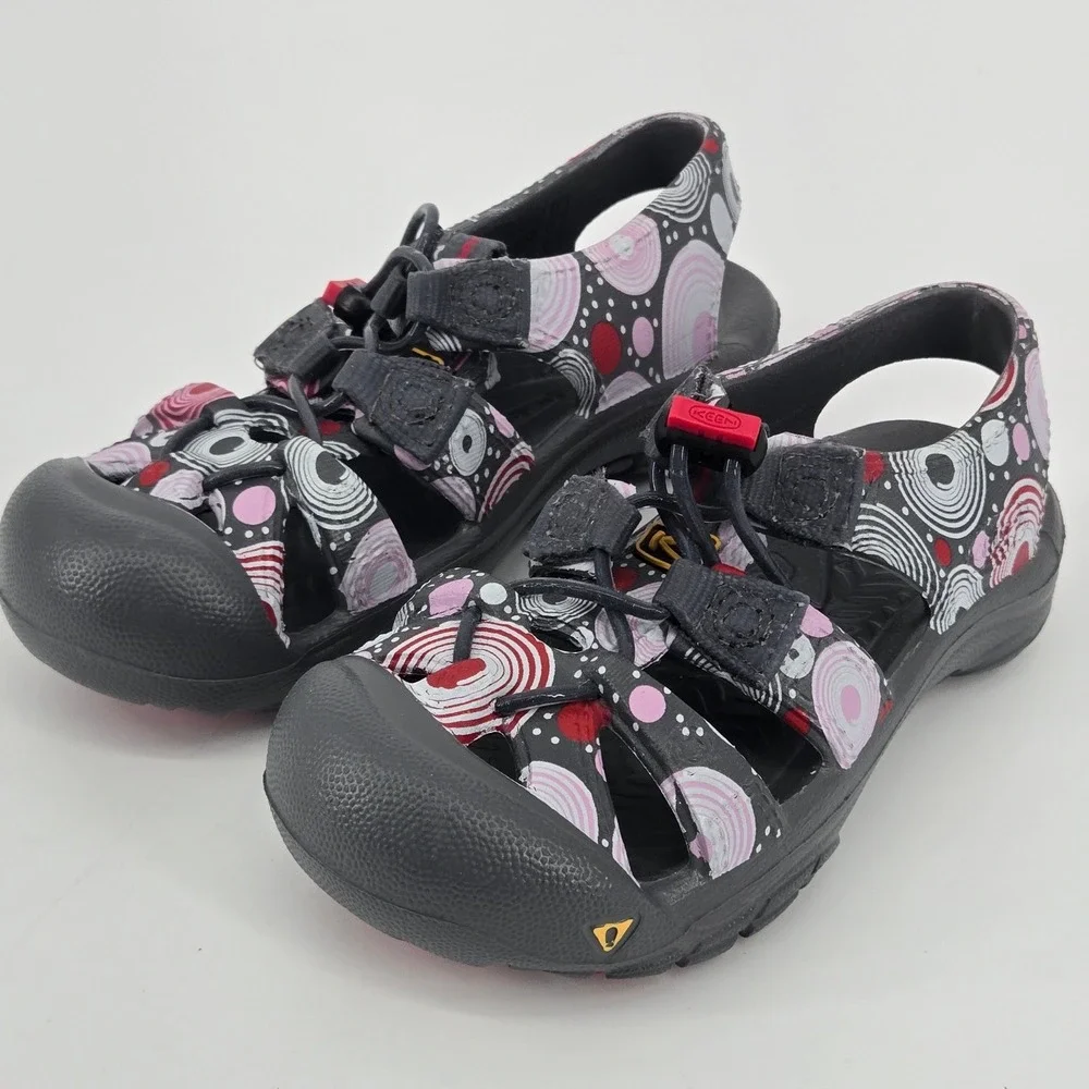 KEEN Kids Newport H2 Multi Color Abstract Swirl Water Hiking Sandals Size 7Y NEW